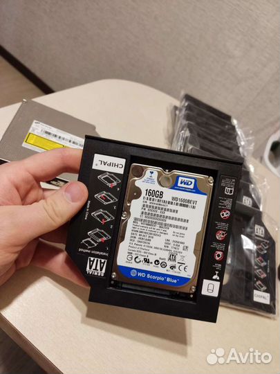 Салазки Optibay 12.7/9.5 мм. HDD/SSD для ноутбука