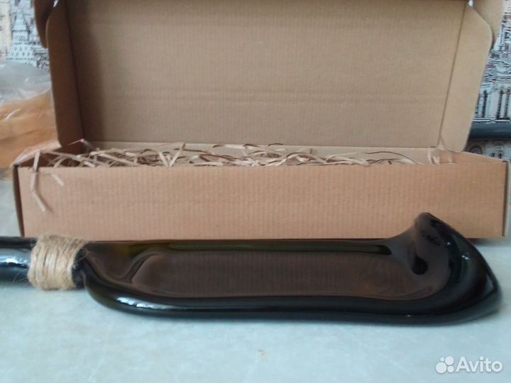 Менажница стеклянная бутылка новая в коробке