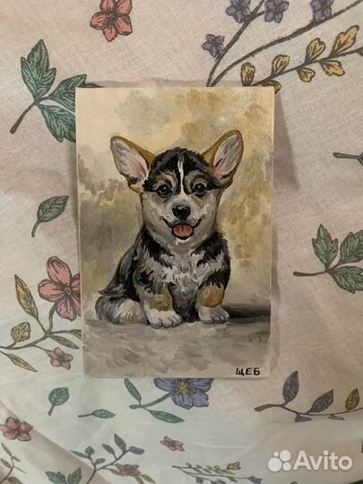 Картина Маленький щенок корги