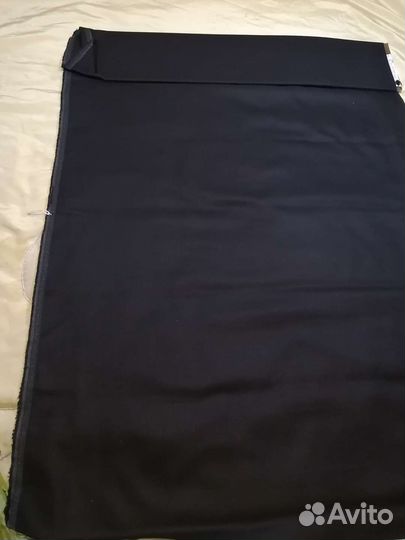 Ткань костюмная. Чёрная. Италия. 2,65м