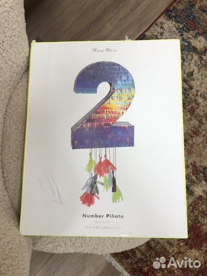 Пиньята Meri Meri цифра 2, 29см*41см