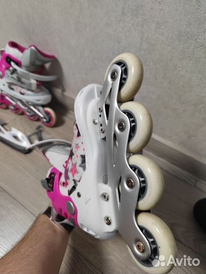 Ролики и коньки 2 в 1 Rush action р. 31-34