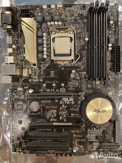 Процессор intel core i7 7600+Asus z170k