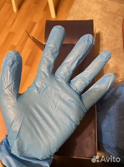 Перчатки латекс нитриловые прочные винил XS M