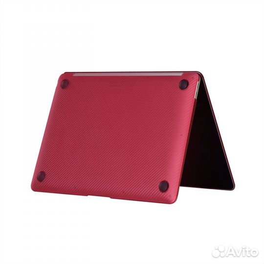 Чехол для MacBook Pro 13 2016-2022 бордо карбон
