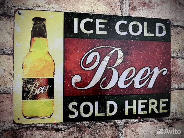 Декор на стену Ice Cold Beer Sold Here Арт 9811