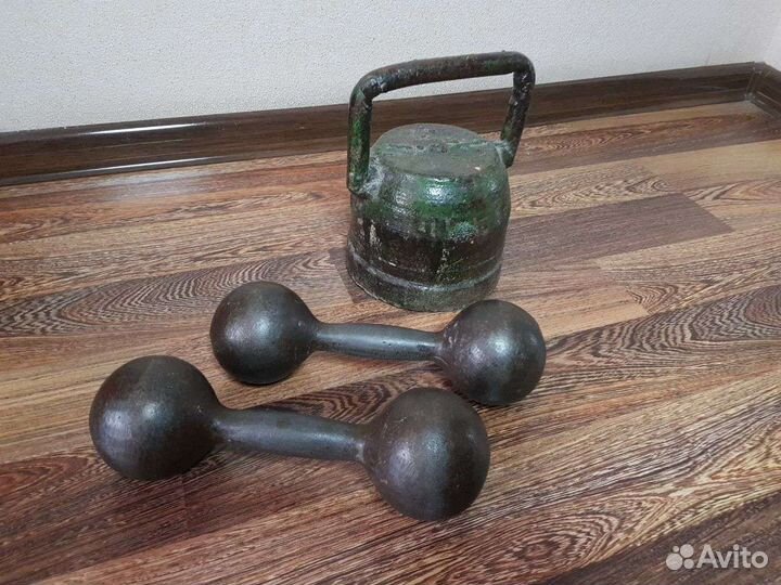 Гиря 20 кг и гантели 5 кг винтаж, СССР