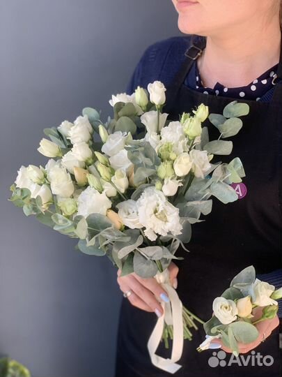 Букет невесты. Свадебный букет невесты. Эустома