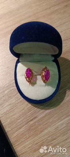 Серьги золото