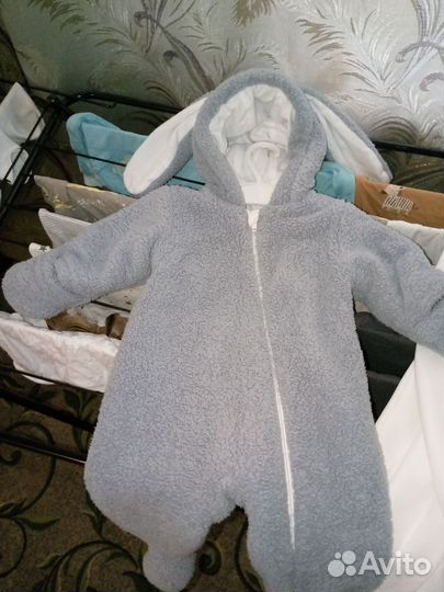 Плюшевый детский комбинезон