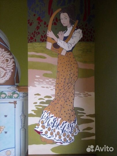 Роспись стен, живопись, скульптура, барельеф,скалы