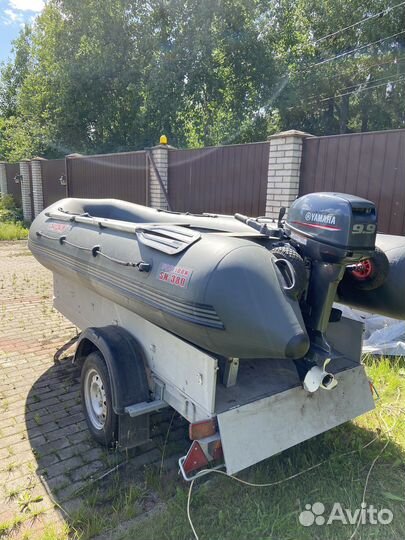 Лодка пвх с мотором Yamaha и прицепом