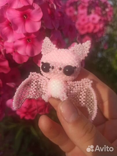 Амигуруми из бисера летучая мышь