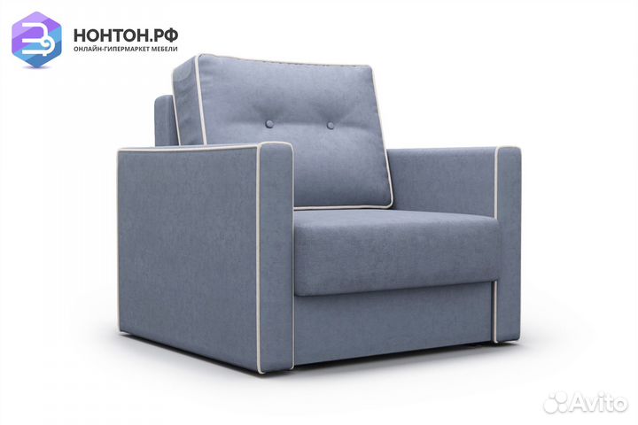 Кресло еврокнижка Леон темно-серое