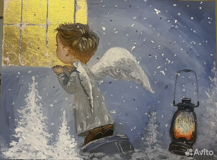 Интерьер дома, детской - картина маслом Ангел