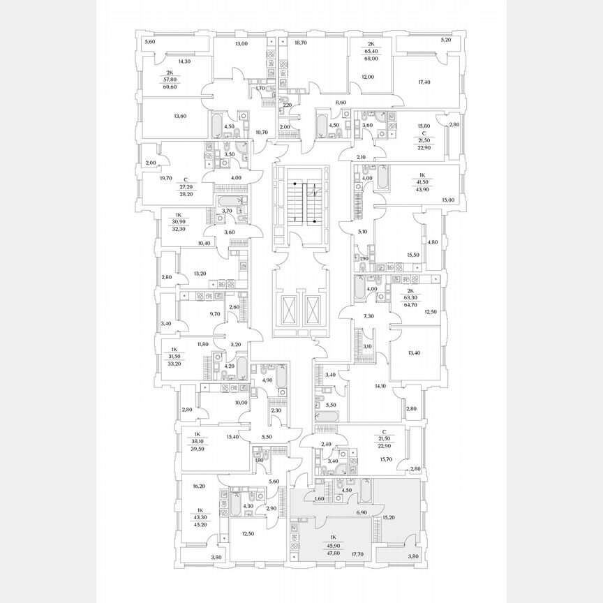 1-к. квартира, 47,8 м², 5/13 эт.