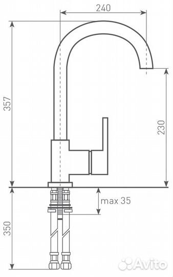 Смеситель Zigmund & Shtain ZS 1600 Нержавеющая ста