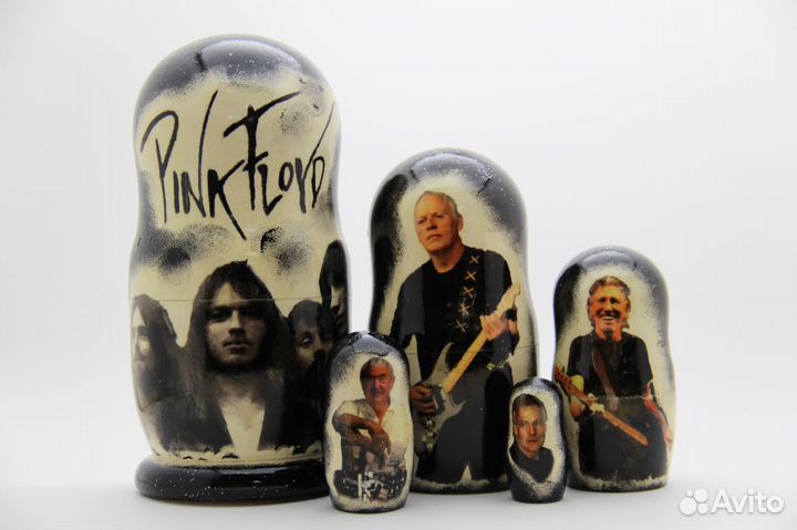 Матрешка Pink Floyd / Пинк Флойд 5 мест