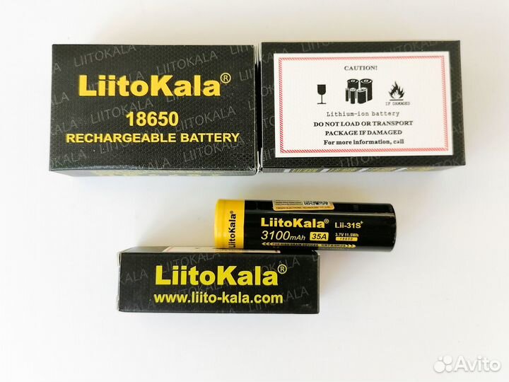 Аккумуляторы 18650 3100mAh LiitoKala Lii-31S Новые
