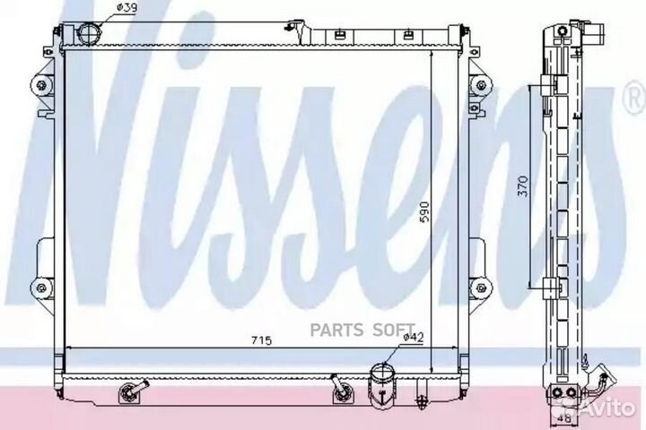 Радиатор двигателя toyota landcruiser 4.5TD 08