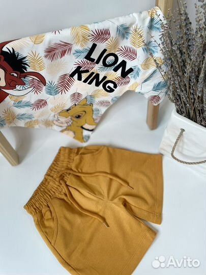 Костюм летний футболка+шорты Lion King, Zara