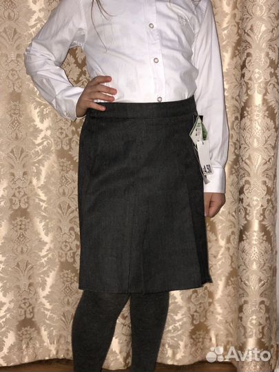 Юбки школьные серые