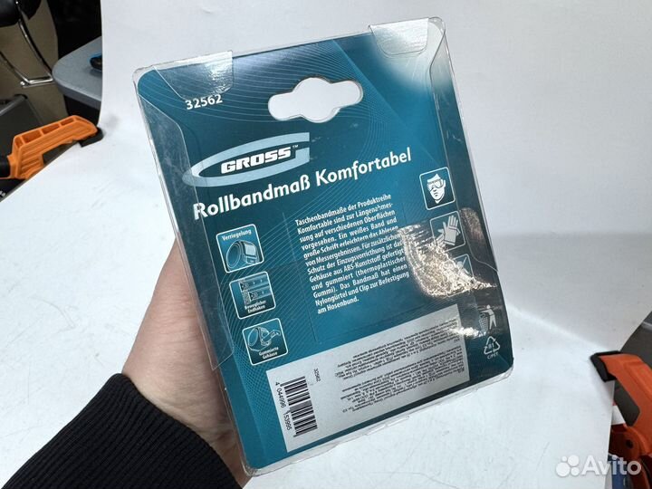 Рулетка Komfortabel, 5 м х 25 мм / Gross 32562