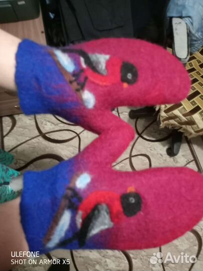 Варежки ручной работы