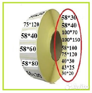 Термоэтикетки 58х60 /400этик, Эко, Россия