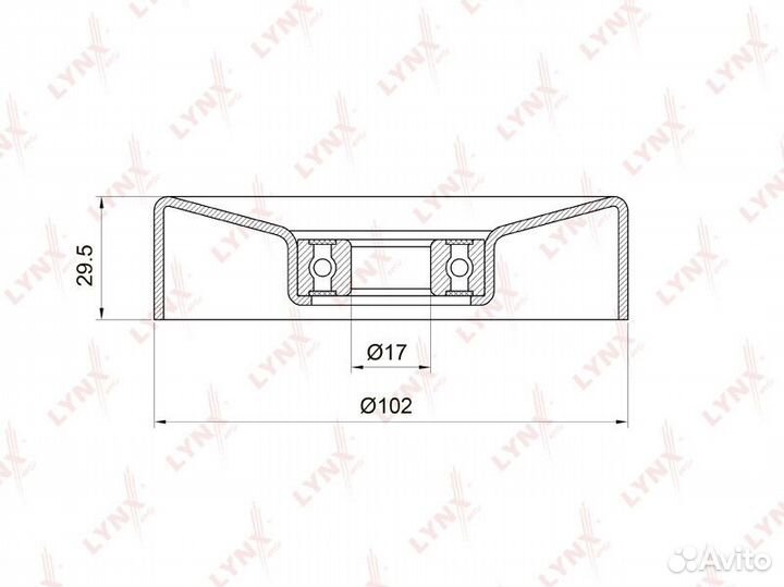 Ролик натяжной lynxauto PB-5033