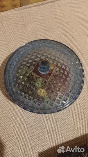 Сахарница цветное стекло СССР