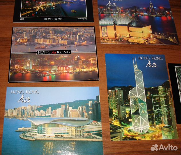 Открытки новые. оригинал. hong kong. 90г. 12 штук
