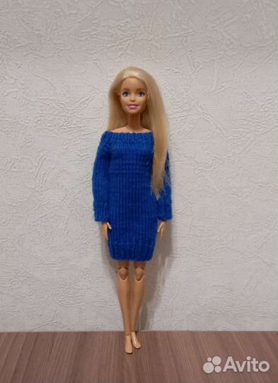 Вязаная одежда для куклы Барби туника