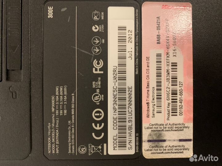 Ноутбук Samsung NP300E5C