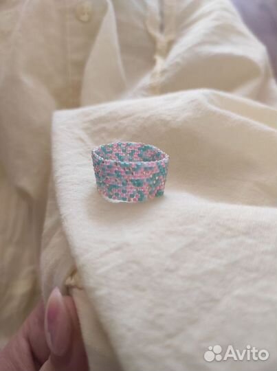 Кольцо из японского бисера