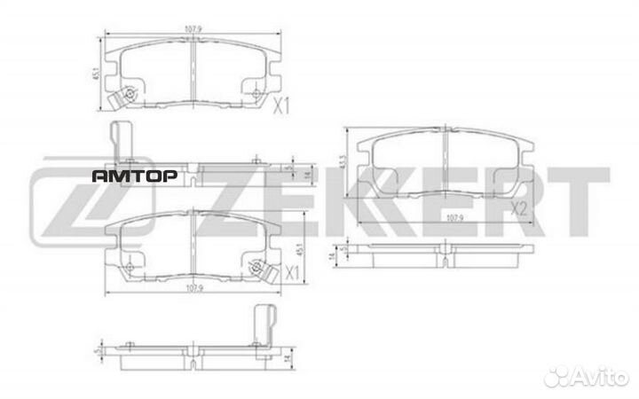 Zekkert BS2219 BS-2219 zekkert Колодки торм. диск