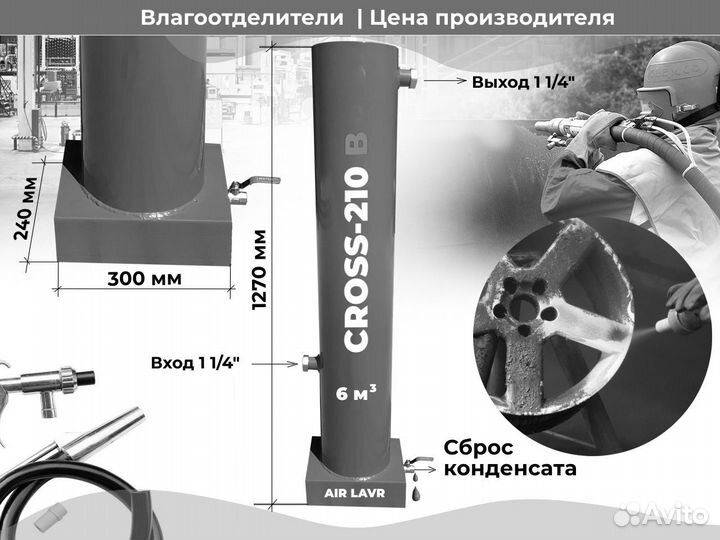 Влагоотделитель для компрессора cross 210
