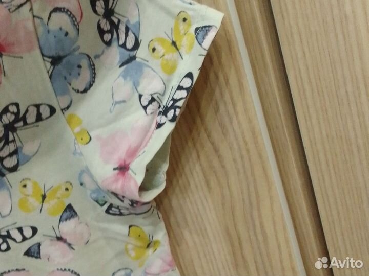 Платье с бабочками для девочки 122/128 см 7-8лет