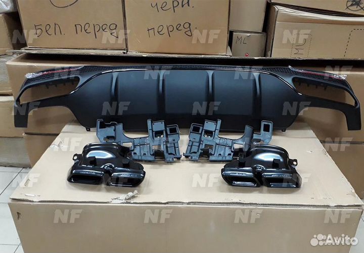 Диффузор с насадками 63 AMG Mercedes GLE