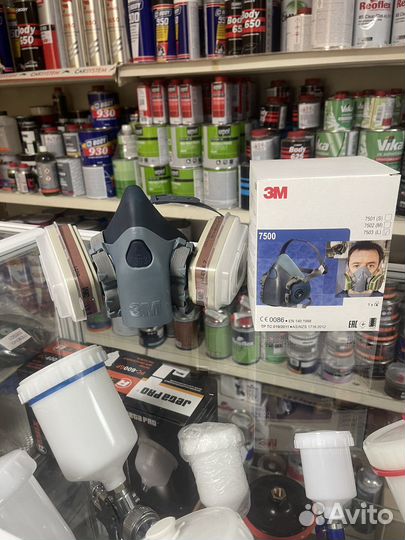 Полумаска 3м в сборе оригинал (L) (М) 7500,6500