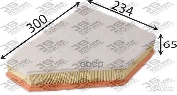 A0487 JS Asakashi Фильтр воздушный A0487 JS Asa