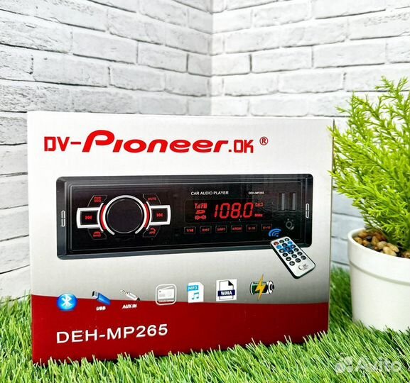 Магнитола 1 din с bluetooth pioneer арт809