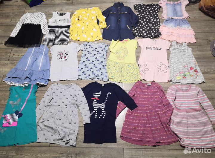 Большой пакет одежды для девочки 122