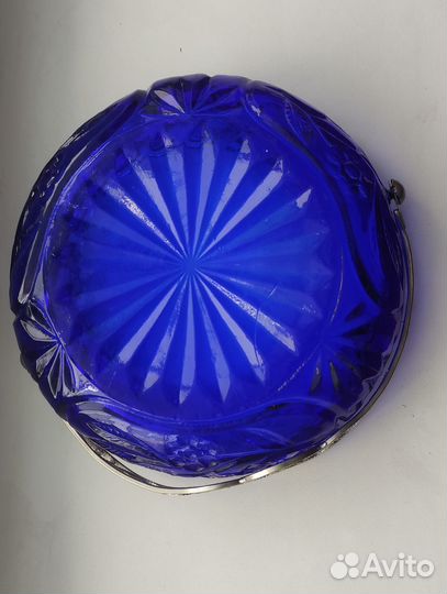 Ваза - конфетница цветное стекло СССР