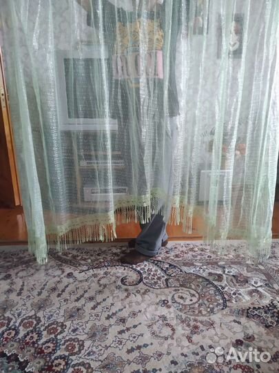 Штора тюль готовая с тесьмой