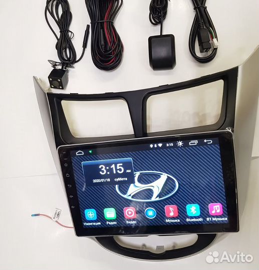 Штатная магнитола Hyundai Solaris Android