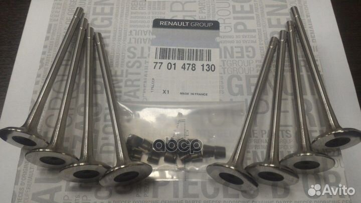 К-кт клапанов выпуск.8шт ORG 7701478130 renault