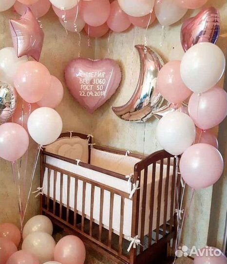 Букеты и шары на выписку из роддома