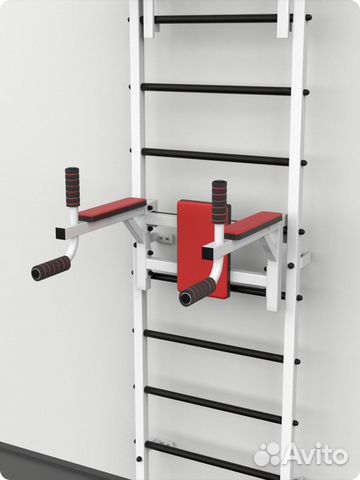 Брусья навесные на шведскую стенку, Красные подуш