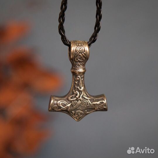 Кулон молот Тора. Украшение викинга для мужчины